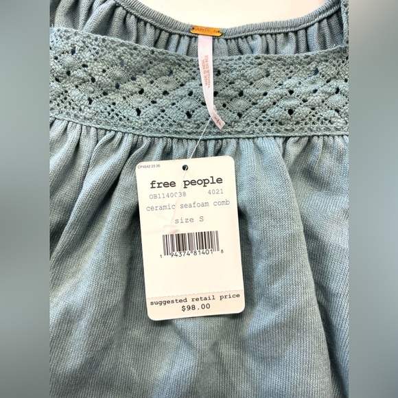 NWT Free People Prairie Days butterfly boho top sz SMALL Cottagecore prairie - Picture 9 of 11